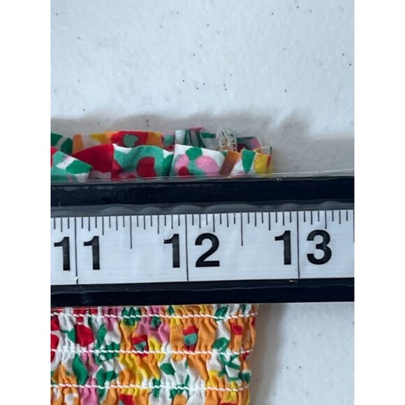 J Crew XXS Floral Tie Strap Smocked Tank Top Peplum Cottagecore Summer - Picture 7 of 12